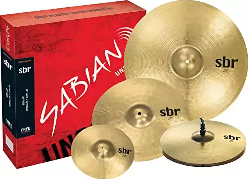 Sabian SBR Promotional Cymbal Set with Free 10" Splash, Natural (SBR5003G)